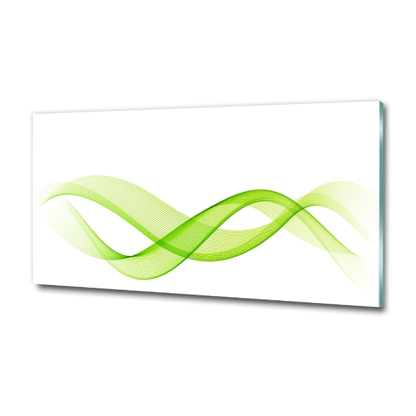Cuadro de cristal templado moderno horizontal Ondas de colores