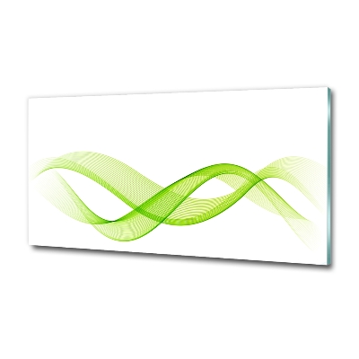 Cuadro de cristal templado moderno horizontal Ondas de colores