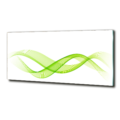 Cuadro de cristal templado moderno horizontal Ondas de colores