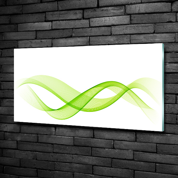 Cuadro de cristal templado moderno horizontal Ondas de colores