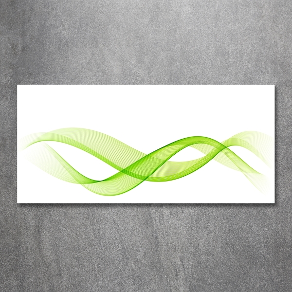 Cuadro de cristal templado moderno horizontal Ondas de colores