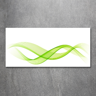 Cuadro de cristal templado moderno horizontal Ondas de colores