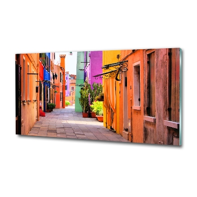 Foto en cristal de alta calidad con impresión uv horizontal Calles coloridas