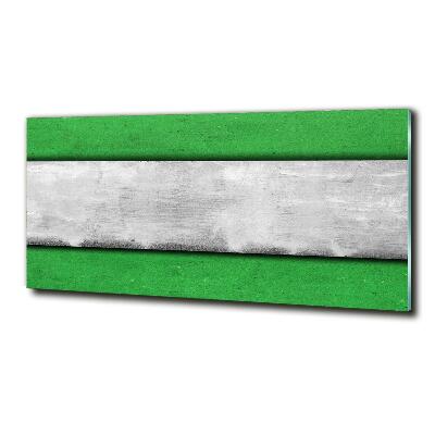 Impresión en cristal con acabado brillante horizontal Muro verde