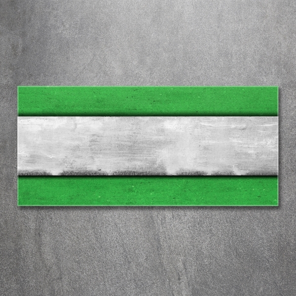 Impresión en cristal con acabado brillante horizontal Muro verde