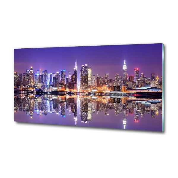 Cuadro de cristal templado moderno horizontal Manhattan Nueva York