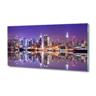 Cuadro de cristal templado moderno horizontal Manhattan Nueva York