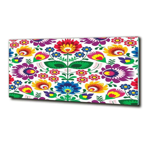 Foto en cristal de alta calidad con impresión uv horizontal Patrón étnico