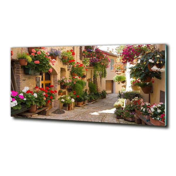 Cuadro de cristal templado moderno horizontal Una calle con encanto