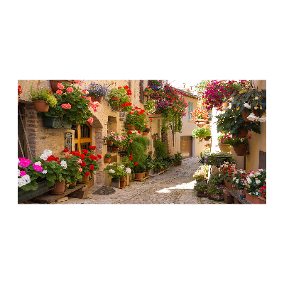 Cuadro de cristal templado moderno horizontal Una calle con encanto