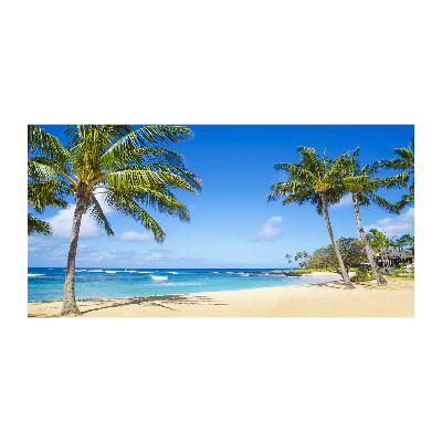 Impresión en cristal con acabado brillante horizontal Playa tropical