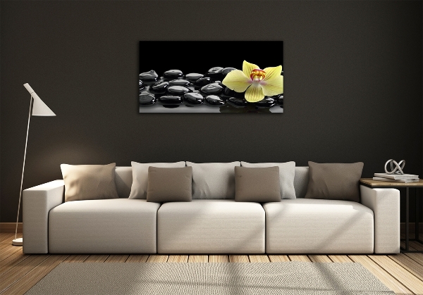 Foto en cristal de alta calidad con impresión uv horizontal Orquídea