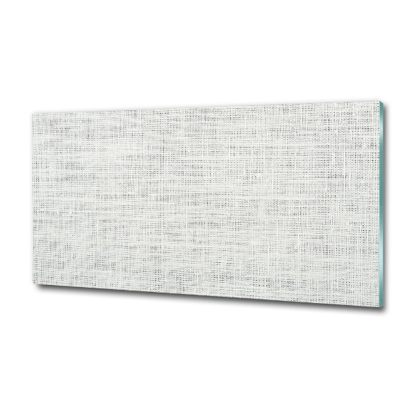Cuadro decorativo de vidrio para salón horizontal Lienzo de lino blanco