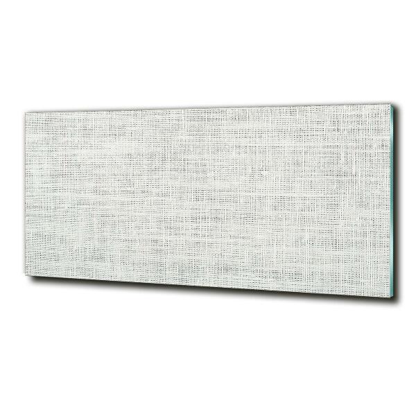 Cuadro decorativo de vidrio para salón horizontal Lienzo de lino blanco
