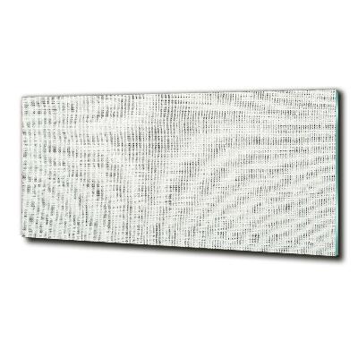 Cuadro decorativo de vidrio para salón horizontal Lienzo de lino blanco