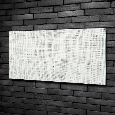 Cuadro decorativo de vidrio para salón horizontal Lienzo de lino blanco