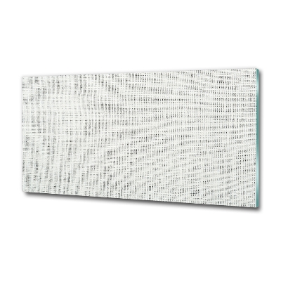 Cuadro decorativo de vidrio para salón horizontal Lienzo de lino blanco