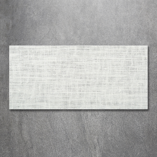 Cuadro decorativo de vidrio para salón horizontal Lienzo de lino blanco