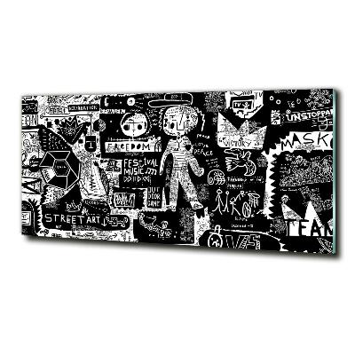 Cuadro decorativo de vidrio para salón horizontal Pintada