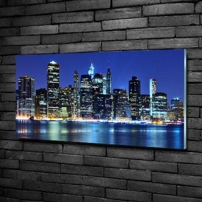 Impresión en cristal con acabado brillante horizontal Manhattan Nueva York