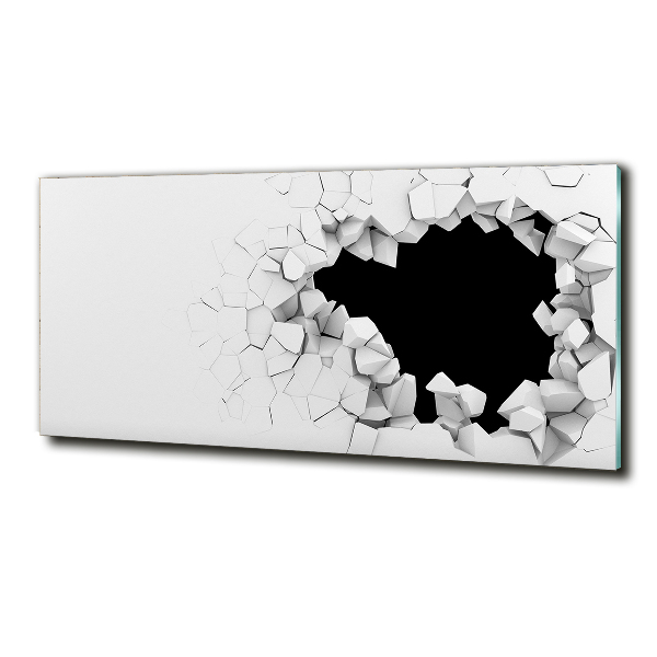 Foto en cristal de alta calidad con impresión uv horizontal Agujero en la pared