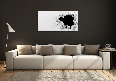 Foto en cristal de alta calidad con impresión uv horizontal Agujero en la pared