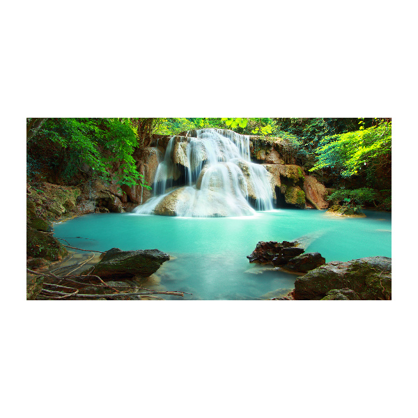 Cuadro decorativo de vidrio para salón horizontal Cascada