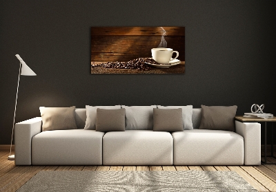 Impresión en cristal con acabado brillante horizontal Una taza de café