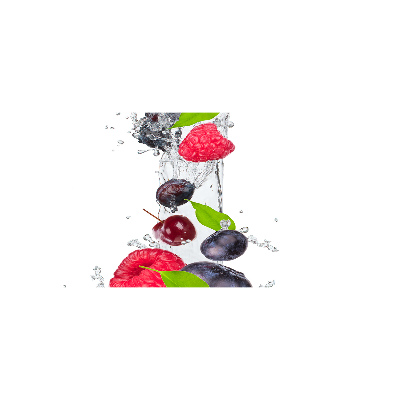 Foto en cristal de alta calidad con impresión uv horizontal Fruta y agua