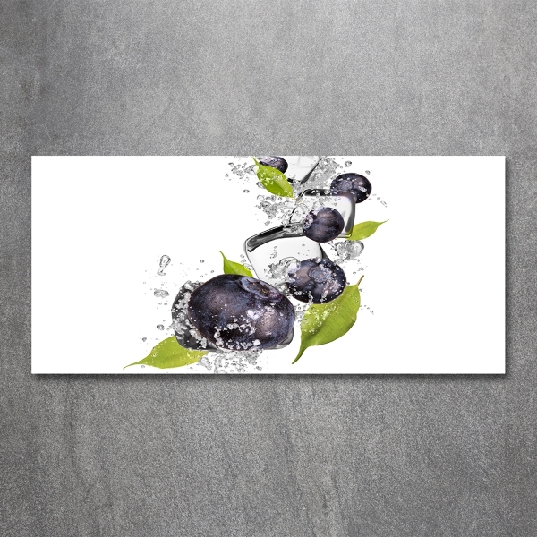 Impresión en cristal con acabado brillante horizontal Bayas con hielo