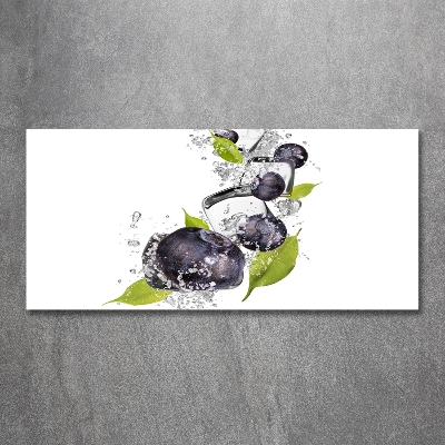 Impresión en cristal con acabado brillante horizontal Bayas con hielo