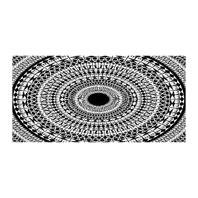 Cuadro de cristal templado moderno horizontal Adornos circulares