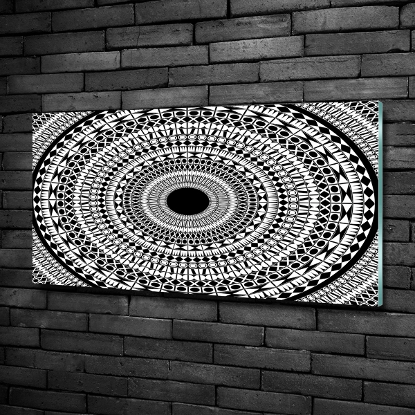 Cuadro de cristal templado moderno horizontal Adornos circulares