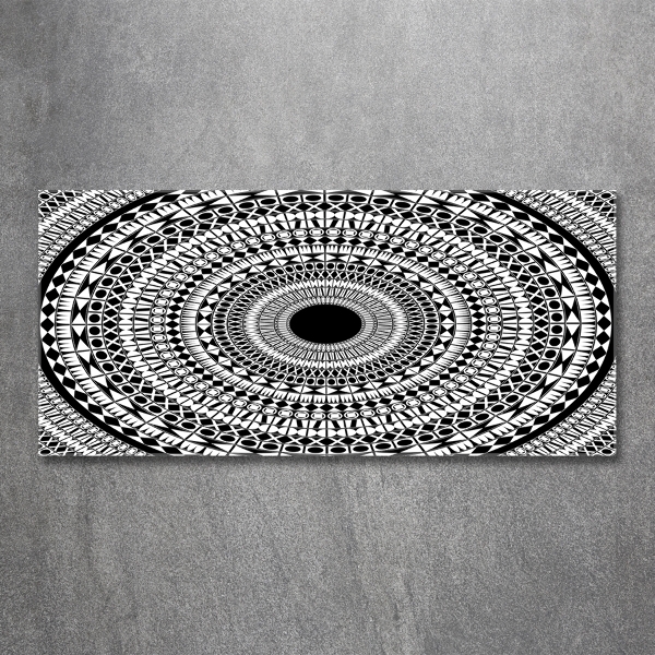 Cuadro de cristal templado moderno horizontal Adornos circulares