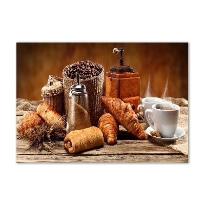 Foto en cristal de alta calidad con impresión uv horizontal Desayuno