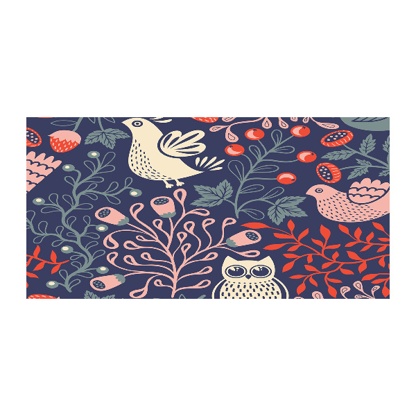 Cuadro de cristal templado moderno horizontal Plantas de gallinas búho