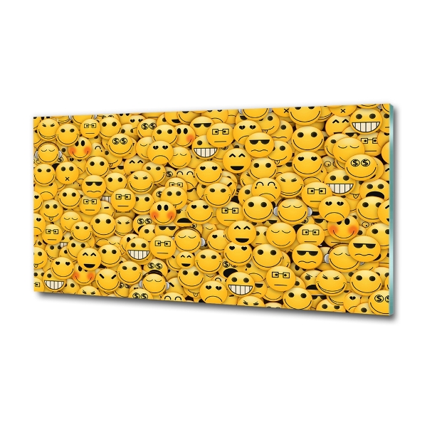 Foto en cristal de alta calidad con impresión uv horizontal Emoticonos
