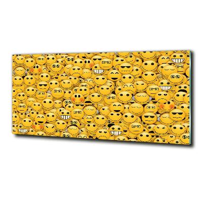 Foto en cristal de alta calidad con impresión uv horizontal Emoticonos
