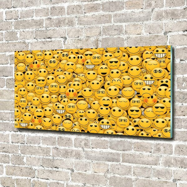 Foto en cristal de alta calidad con impresión uv horizontal Emoticonos