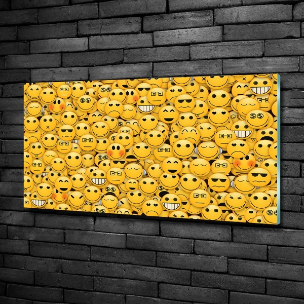 Foto en cristal de alta calidad con impresión uv horizontal Emoticonos