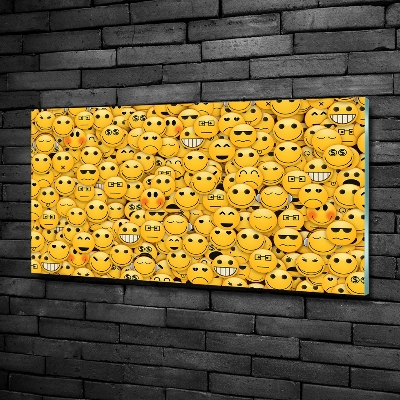 Foto en cristal de alta calidad con impresión uv horizontal Emoticonos