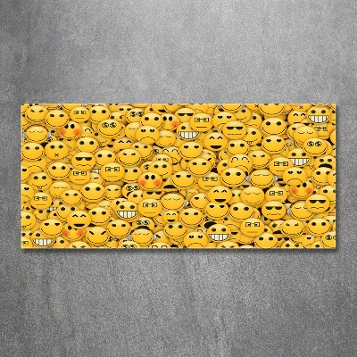 Foto en cristal de alta calidad con impresión uv horizontal Emoticonos