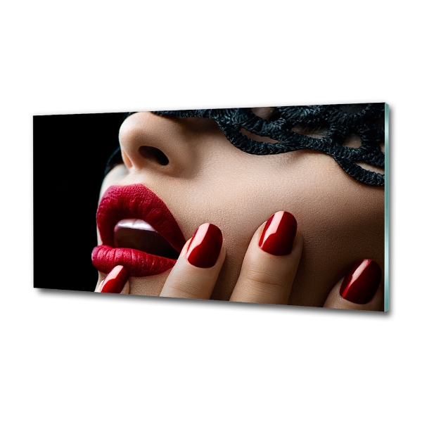 Cuadro de cristal templado moderno horizontal Máscara de encaje