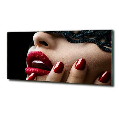 Cuadro de cristal templado moderno horizontal Máscara de encaje