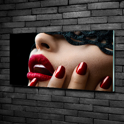 Cuadro de cristal templado moderno horizontal Máscara de encaje