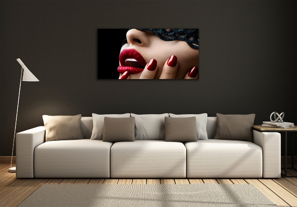 Fotoobraz na ścianę szklany Koronkowa maska