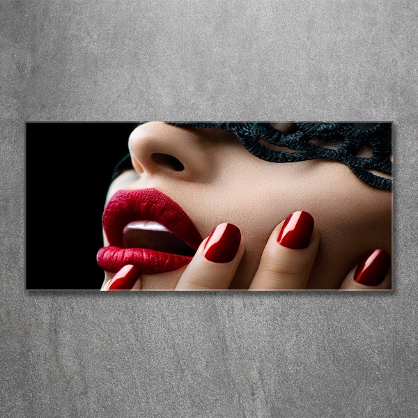 Fotoobraz na ścianę szklany Koronkowa maska