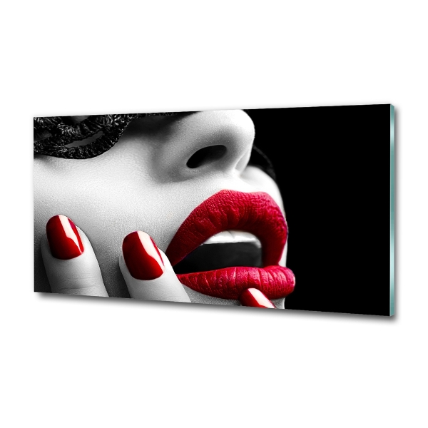 Impresión en cristal con acabado brillante horizontal Máscara de encaje