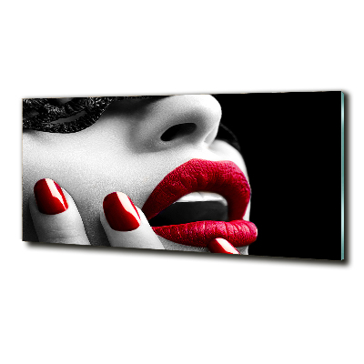 Impresión en cristal con acabado brillante horizontal Máscara de encaje