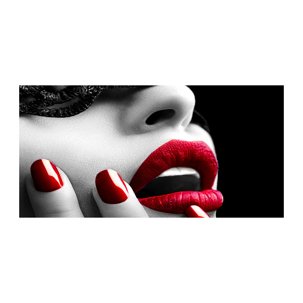 Impresión en cristal con acabado brillante horizontal Máscara de encaje